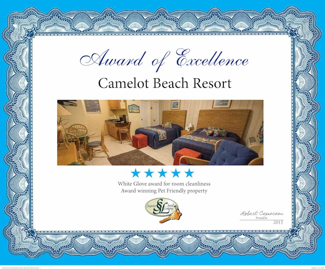 Camelot Beach Suites Awards Excellence Award 2015