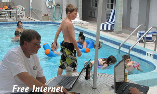 Camelot Beach Suites Property kids playing in the pool